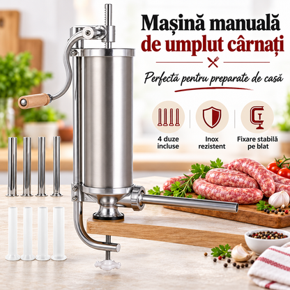 Mașină Manuală de Umplut Cârnați – 2,3 kg